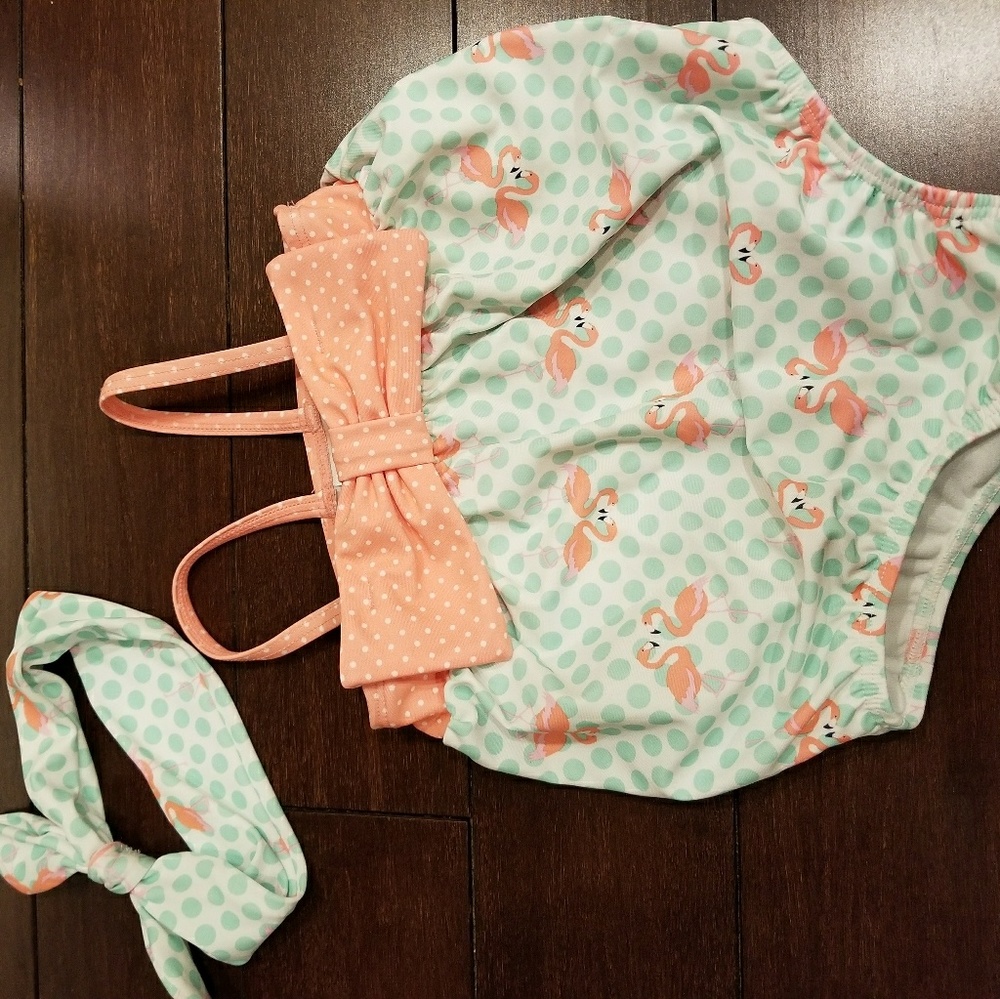 Swim suit and matching headband